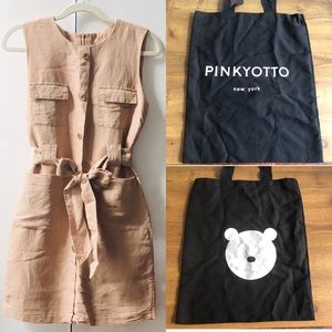 Pinkyotto Safari Trench Dress & 🆓 tote!!